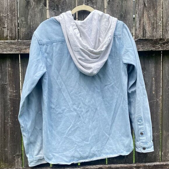 Imperial Motion Hooded Denim Button Front Jacket | S - Picture 5 of 5